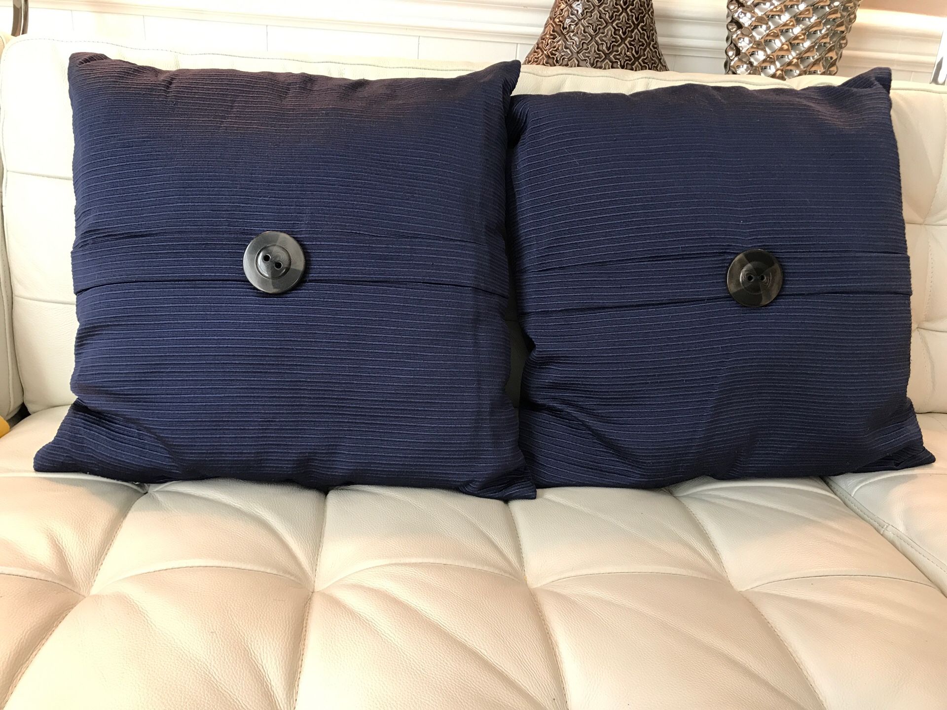 Navy Blue Pillow, 2, Couch Pillow, Bed Pillow