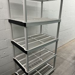 5 Tier Beige Sturdy plastic Shelves