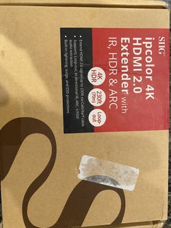 Extends 4K@60Hz HDMI signals up to 230ft with zero latency, IR, HDR, audio extraction, local HDMI out, and ARC using industry leading ipcolor video tr