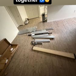 Grey  Velvet Queen Size Bed 