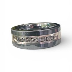 Diamond Triton Tungsten Carbide And Sterling