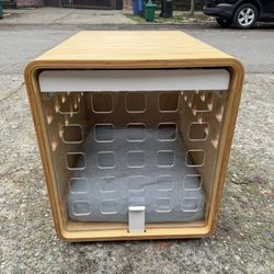 Fable Premium Dog Crate + Bed - Small, Walnut/Acrylic - $500