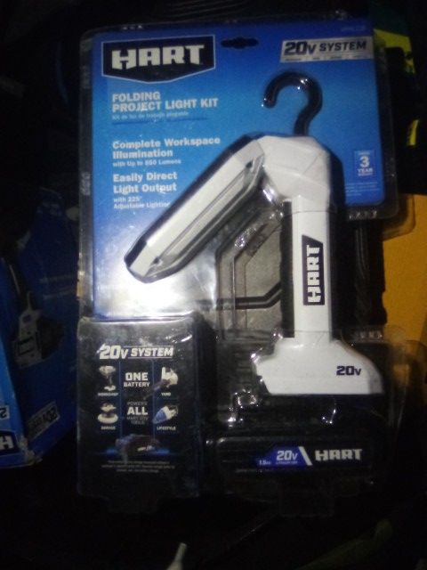 HART 20V Lithium Ion Rechargable LED WorkLight