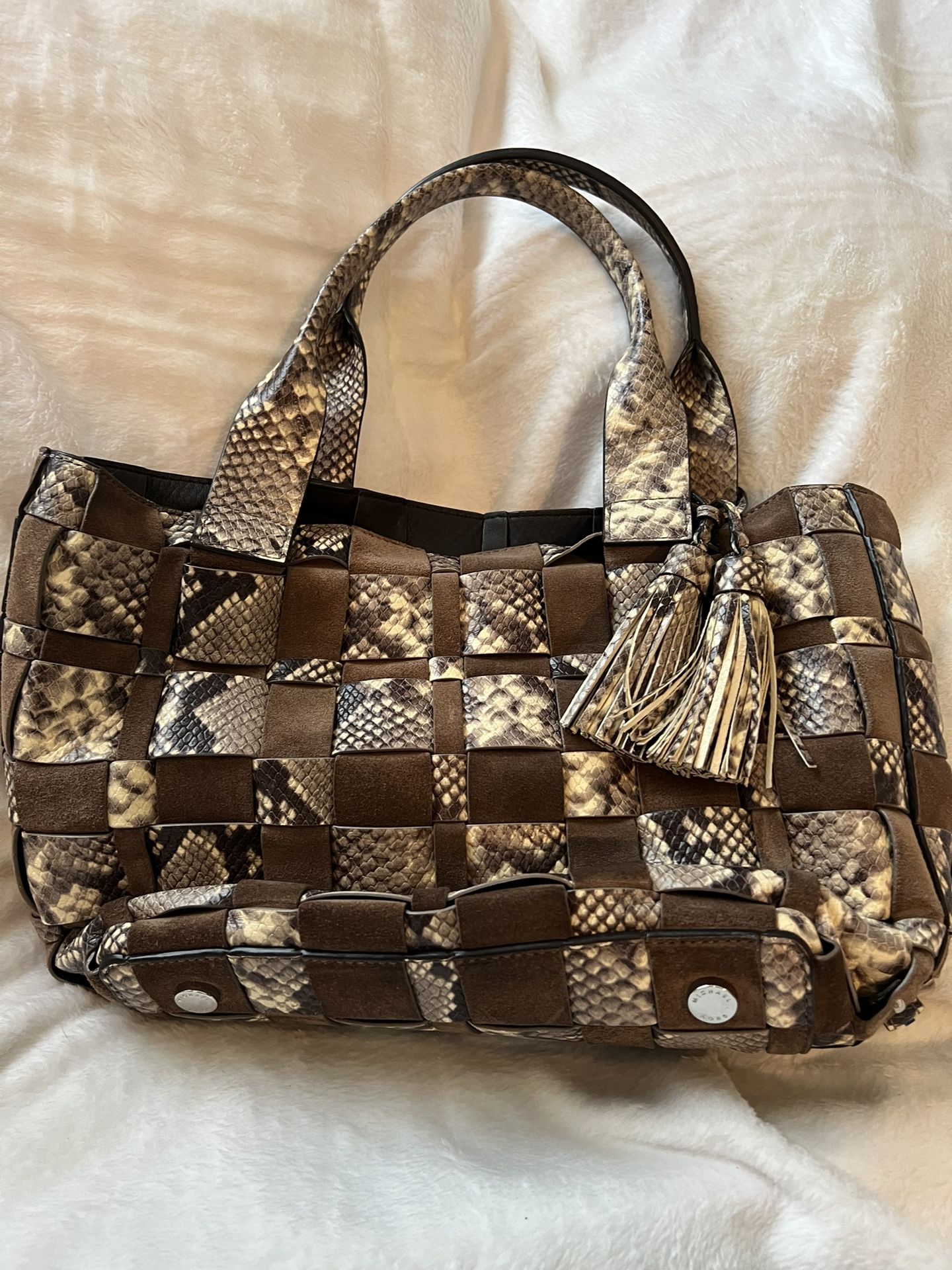 Michael Kors Vivian Woven Leather Medium Tote