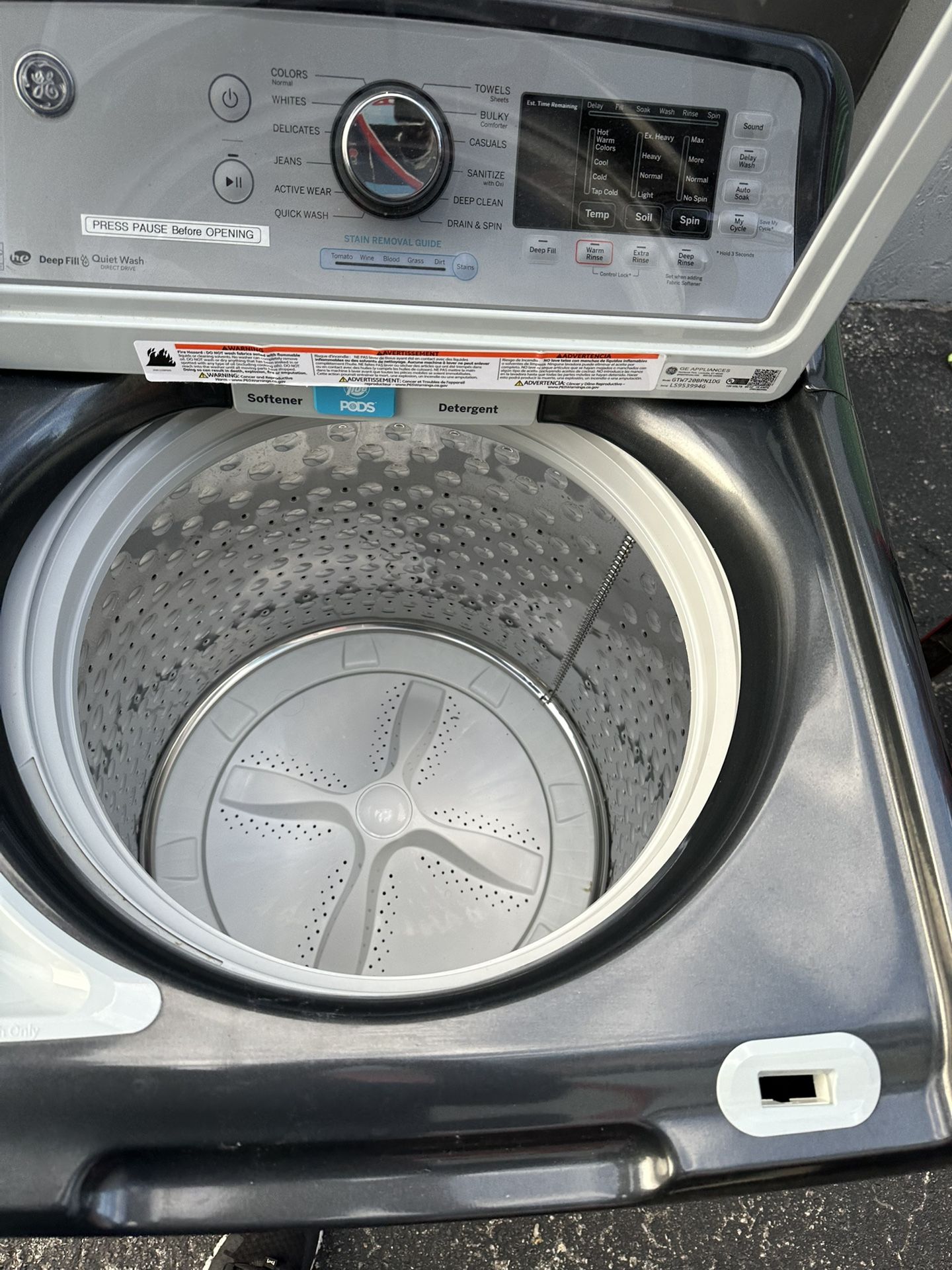 Ge Washer Top load