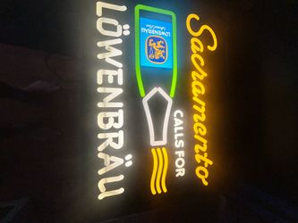 Lowenbrau lighted beers signs