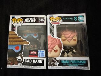 Funko Pop Star Wars Cad Bane #816 & Kaiju No. 8 Iharu Furuhashi #2245