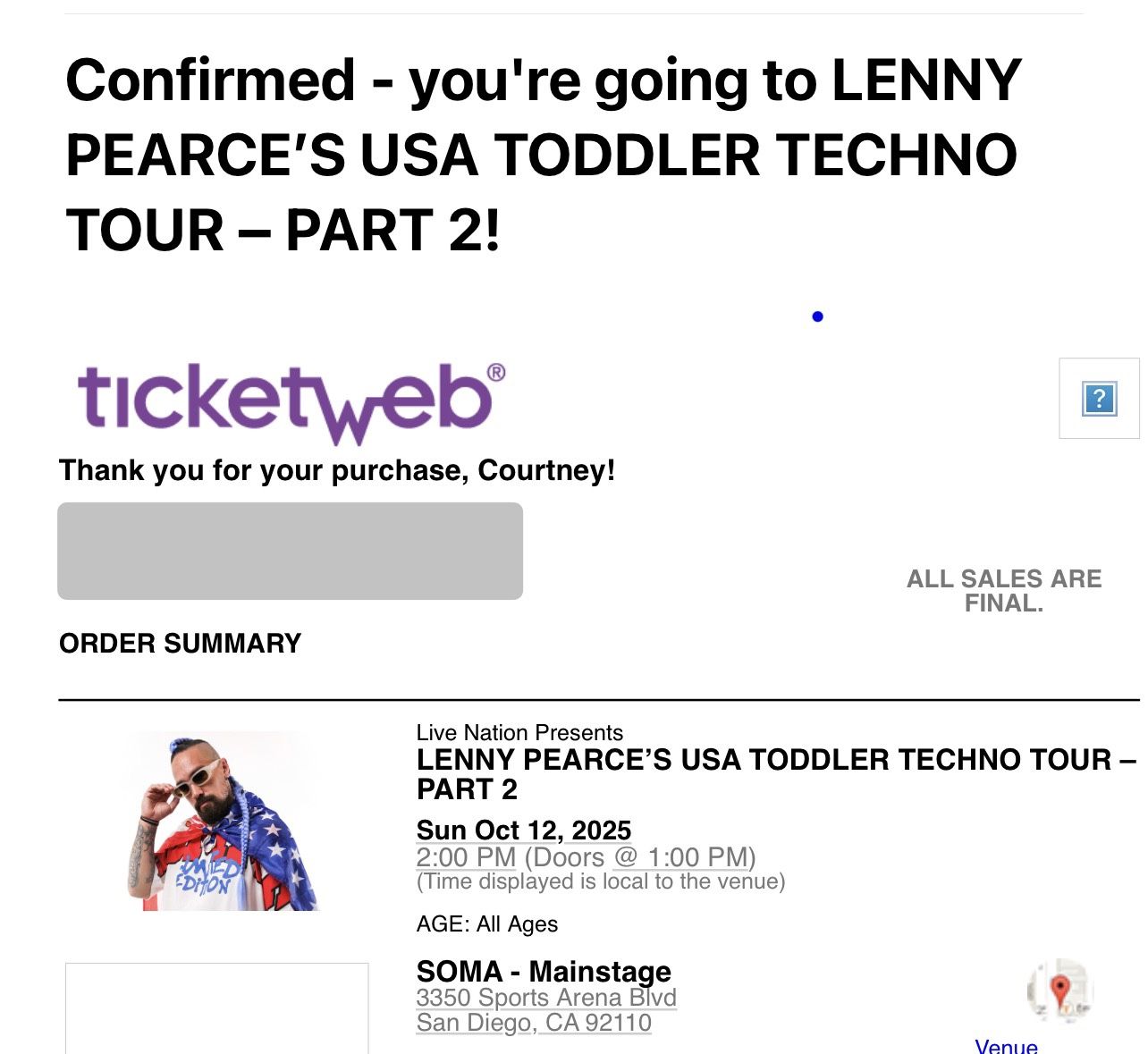 Toddler Techno Tour @ SOMA – 4 Tickets (2 adult + 2 child)