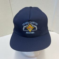 Vintage GRAND CANYON ARIZONA SnapBack Hat Cap TRUCKER VACATION - USA - BLUE