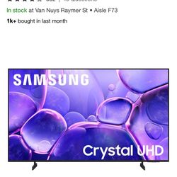 Brand  New Samsung 55" Crystal UHD 4K Smart TV