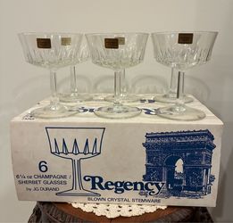Vintage Blown Crystal Stemware