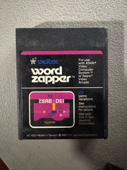 UNTESTED! Atari 2600 Word Zapper Game Cartridge