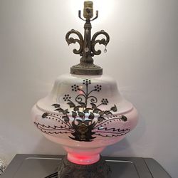 Falkenstein Hollywood Regency Mid Century Opalescent Prism Table Lamp