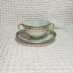 E.E Nappon china tea cup and saucer . Tea cup 3 3/4" H X 3 3/4" W and saucer is 5 1/4W . Good condition and smoke free home. 