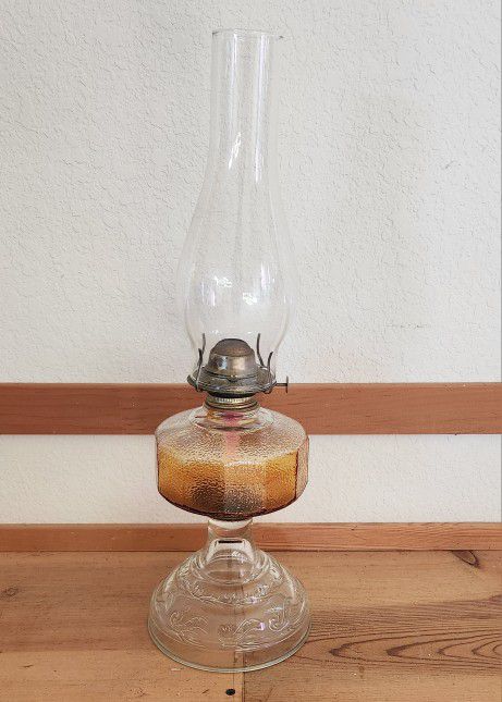 Antique Oil Glass Lamp