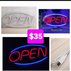 Open LED Sign $35 17.7"× 8.7"