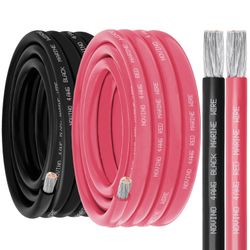 4 AWG 20FT Red  20FT Black Tinned Copper Oxygen-Free