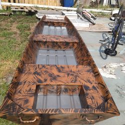 12ft Jon Boat Camo Aluminum Can Deliver 