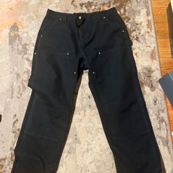 Black Carhartt Duck Pants Work Wear