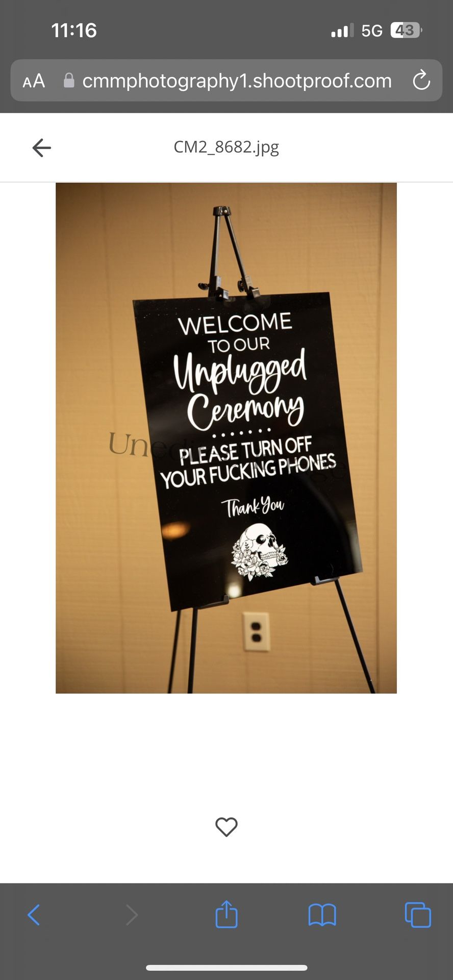 Wedding sign
