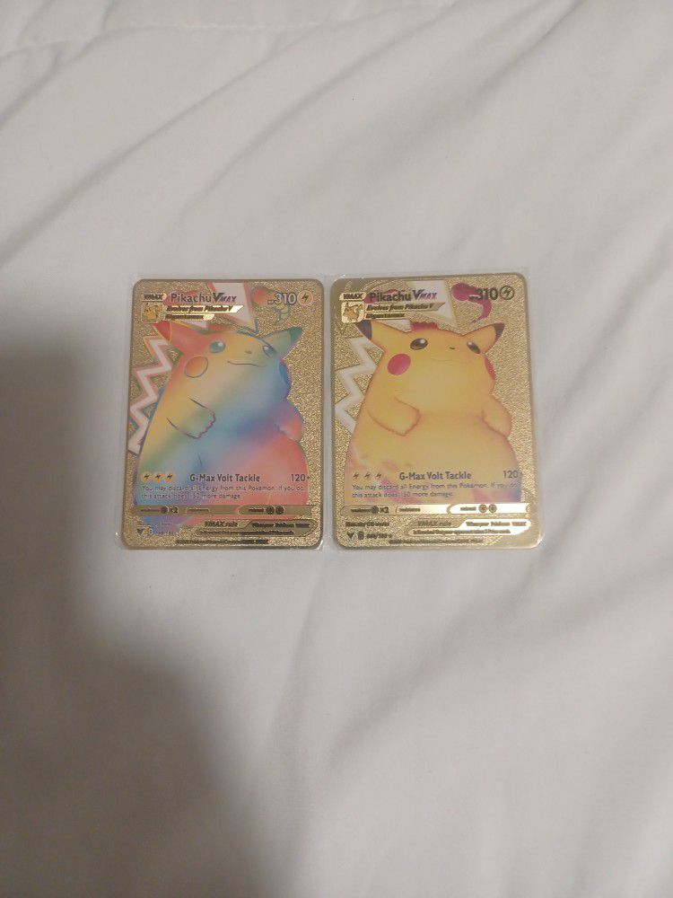 2 Custom Made Pikachu Vmax Cards HP 310