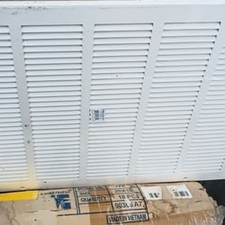Steel Return Air Grille In White  10 Pc Per Box
