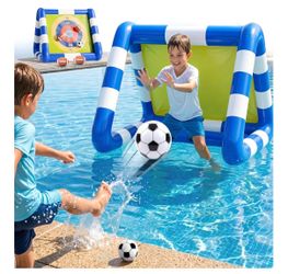 NEW - Funscape Kid Soccer/Dartboard Toy Inflatable for Outdoor or Pool Use