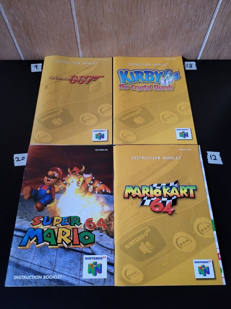 Nintendo 64 Game Manuals N64