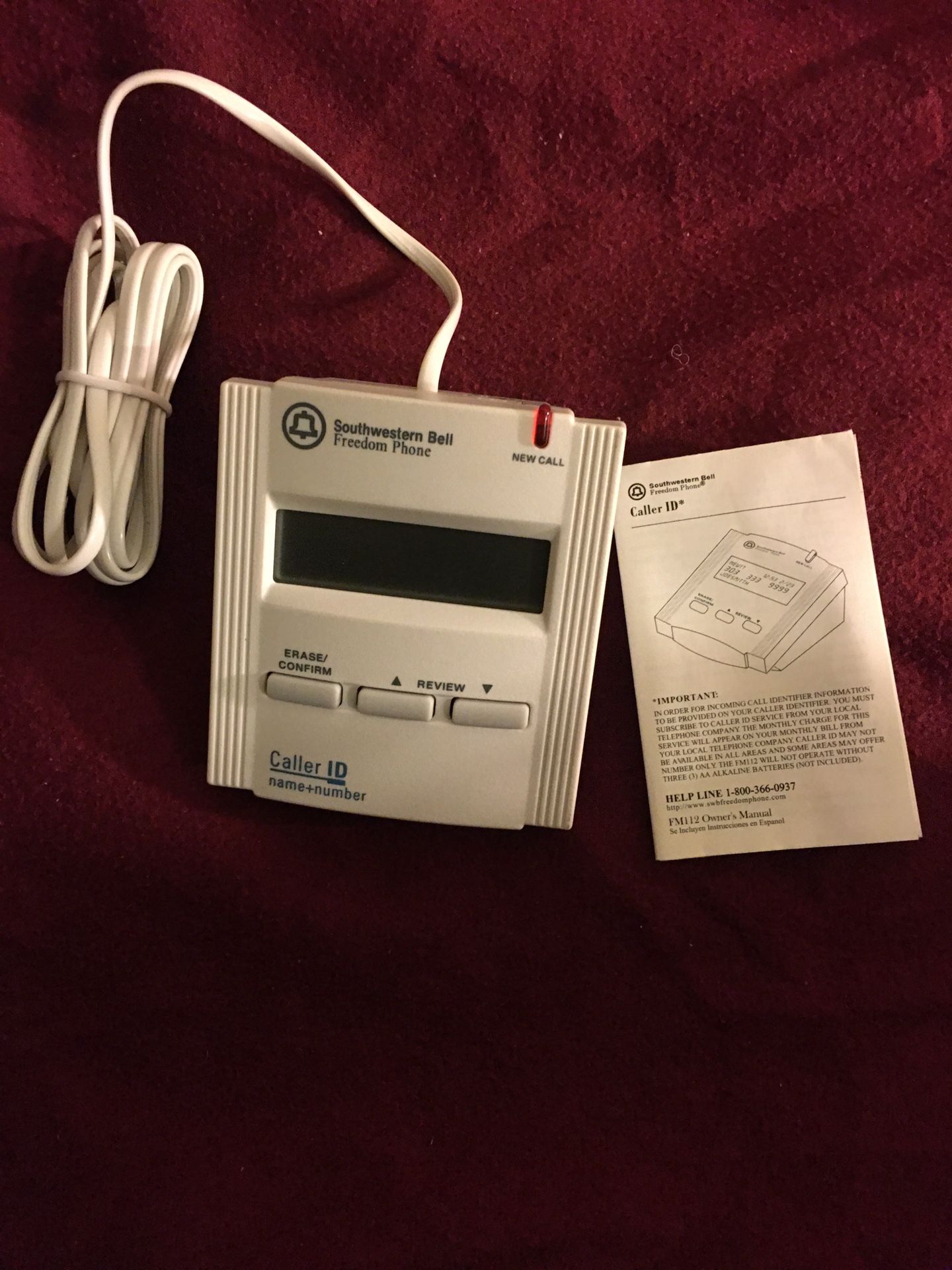 BRAND NEW SOUTHWESTERN BELL FREEDOM PHONE CALLER ID NAME + NUMBER $20.00
