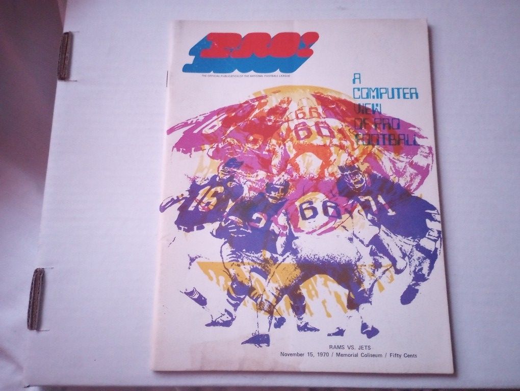 LA Rams Vs. NY Jets 1970 NFL Program 