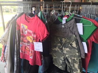 Boys kids clothes ( size 0 to size 8). And shoes as well