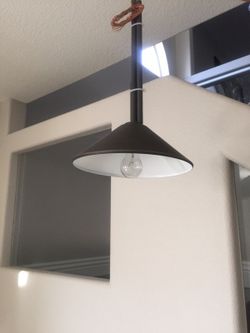 New oil rubbed bronze light fixture.