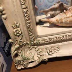 Antique Mirror With Small Shelves  Please Check My Other Postings 