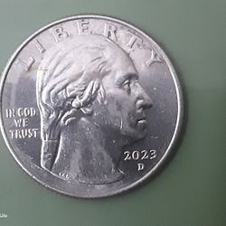 Misprinted Quarter "in Cod we trust".