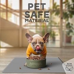 Dog Food Mat - Raised Edges Cat Food Mat Prevent Spills – 100% Waterproof 18.5"x11.5"