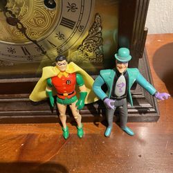 Vintage and Collectable Batman Riddler and Robin Action Figures