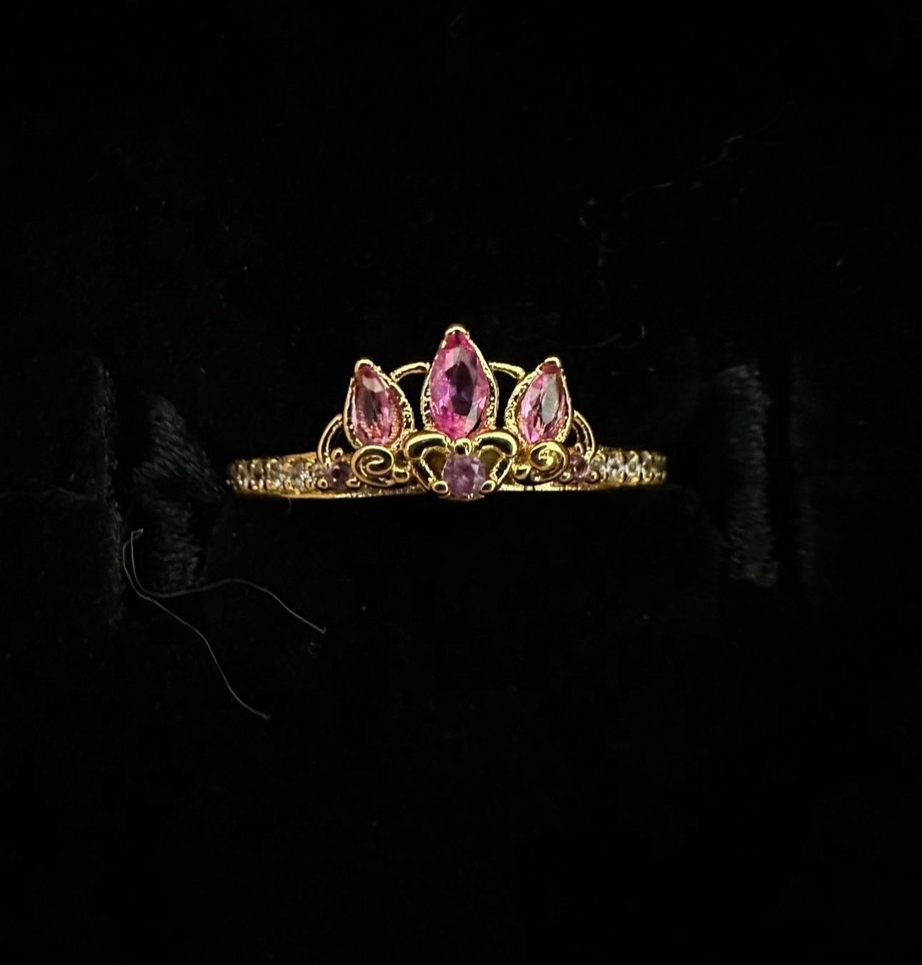 Disney Princess Rapunzel Tiara Ring Size 6,7, 71/2,