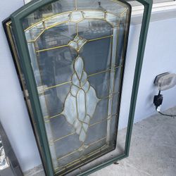 Glass door insert. includes frame. Double pane. Please see pictures pick up in Jupiter .