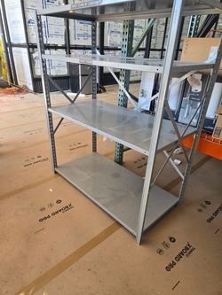 Heavy-Duty Metal Shelving Unit