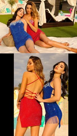 New With Tags Vienna Hot Stone Floral & Fringe Short Formal Dress & Homecoming Dress $69.99