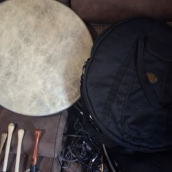 Hand Drum Sticks And Case