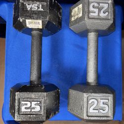 25 Lb Dumbbells 
