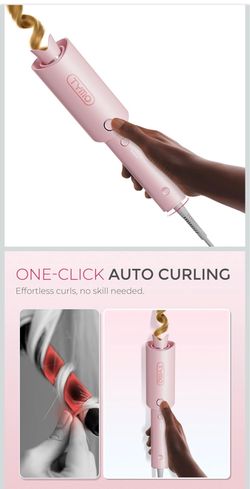 TYMO Automatic Rotating Curling Iron - TYMO CURLPRO Beach Waves Curling Wand