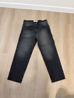 baggy black jean washed