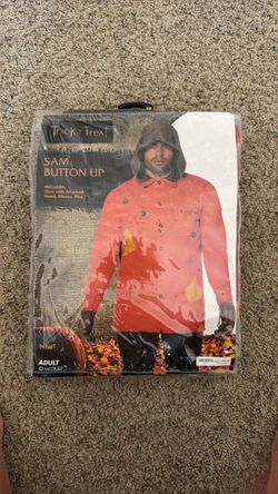 Trick 'r Treat Sam Button Up Halloween Costume Adult Medium