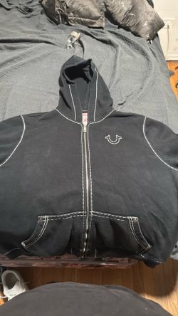 true religion sweater black and white 3x