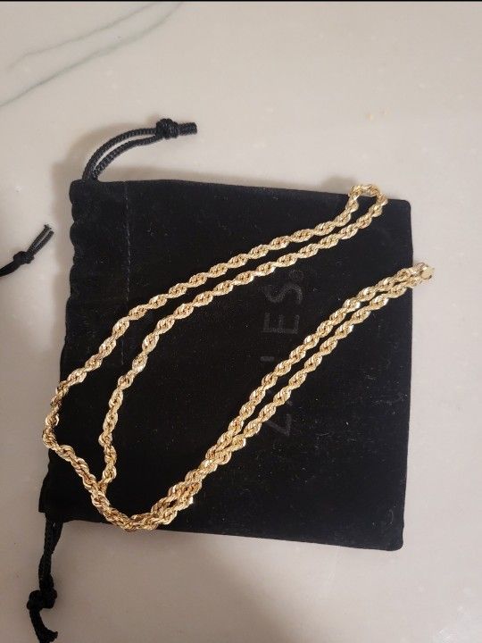 14k Gold Rope Chain - 4mm 22 Inch