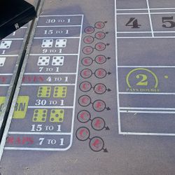 Craps table, gambling table