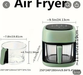 Air Fryer glass - green 💚 