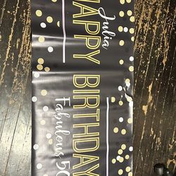 Happy 50th Birthday Banner